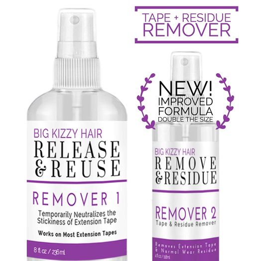Release Tape Hair Extension Remover, Tested and Proven Fastest and Easiest Adhesive Remover, 8 Ounce Spray Bottle by Big Kizzy Hair