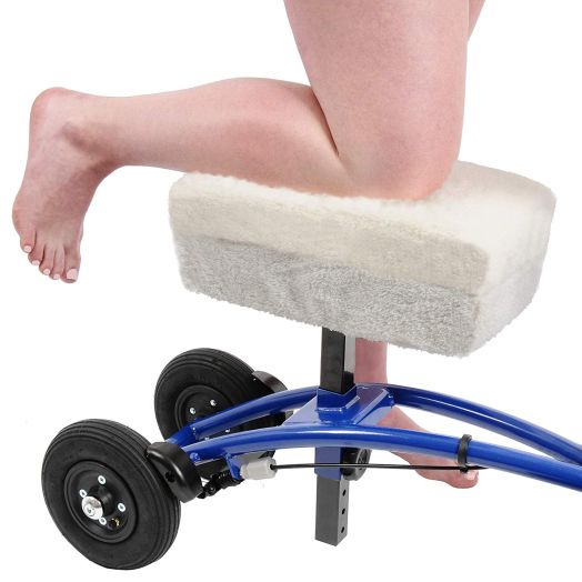Knee Scooter Comfy Cushion - Two Inch Thick Foam Knee Pad and Cover - Fits Most Knee Walker Models
