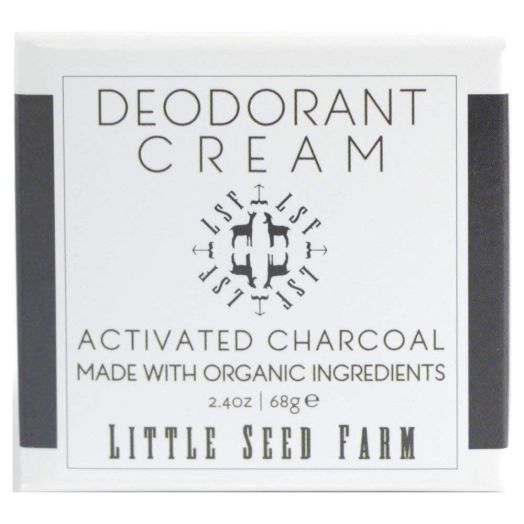 Little Seed Farm Natural Deodorant Cream, Activated Charcoal, Aluminum-Free, Baking Soda-Free, 2.4 Ounce