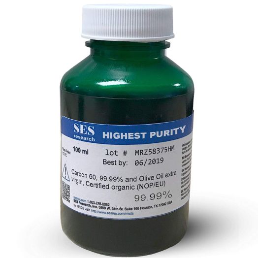 C60 Olive Oil - Organic - Highest Purity 99.99% - 100 ml