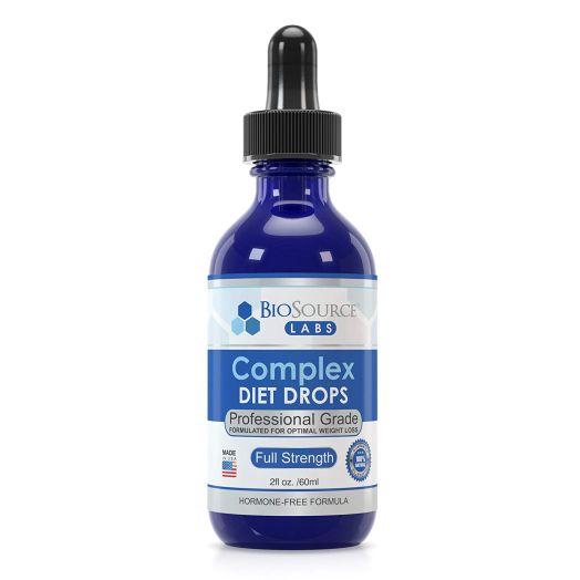 BioSource Labs Complex Diet Drops: Lean Weight Loss Drops for Rapid Weight Loss| Slenderizing Drops to Boost Your Weight Loss Meal Plan| Best Natural Metabolism Booster for Men and Women| 2 oz Bottle