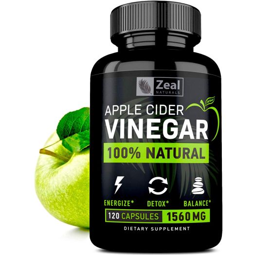 100% Natural Raw Apple Cider Vinegar Pills (1500 mg | 120 Capsules) Pure Apple Cider Vinegar with Cayenne Pepper for Fast Weight Loss Cleanse, Appetite Suppressant, and Bloating Relief