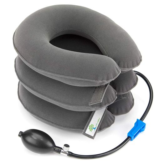 Eazy Comfort Cervical Neck Traction Device - Inflatable Air Pillow for Home Therapy