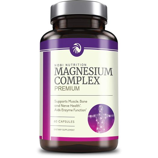 High Absorption Magnesium Complex 500mg - Mag Supplement Formulated for Muscle Relaxation and Recovery, Non-GMO, Pure, 60 Vegetable Capsules