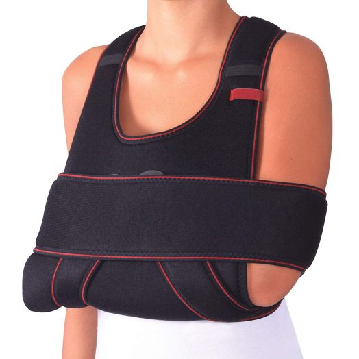 ORTONYX Arm Sling Shoulder Immobilizer Brace - Adjustable Rotator Cuff and Elbow Support  for Men and Women - Fits Left and Right Hand - Extra Immobilizer Band Provides Extra Protection/S-M
