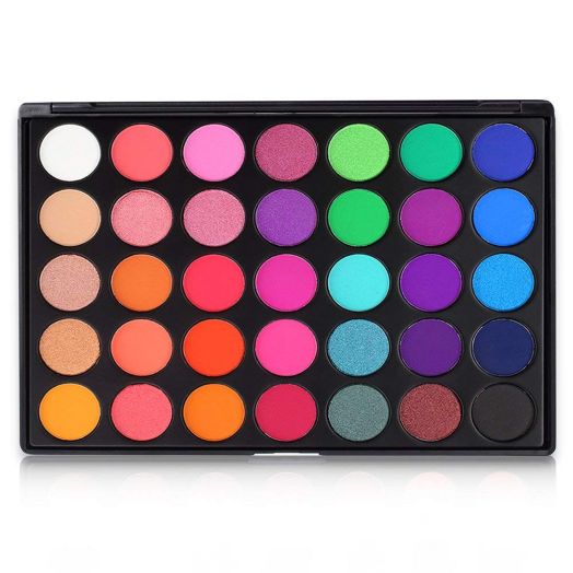 Eyeshadow Palette, 35 Bright Colors Matte Shimmer Eyeshadow Makeup Pallete - Long lasting and High Pigment Silky Powder Eye Shadow Cosmetics Set #35E
