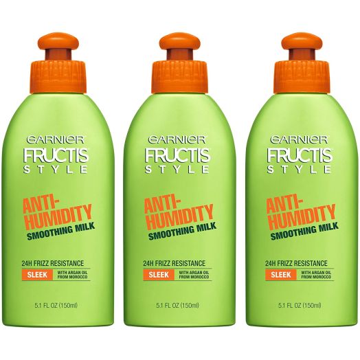 Garnier Hair Care Fructis Style Anti-Humidity Smoothing Milk, 3 Count