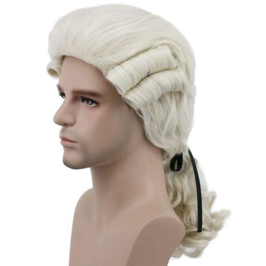 Karlery Women Men Long Wave White Wig Halloween Costume Wig Anime Cosplay Wig