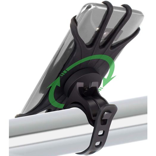 Bike Phone Mount Holder: Best Universal Handlebar Cradle for All Cell Phones and Bikes. Clamp Fits Road Motorcycle and Mountain Bicycle Handlebars. Cycling Accessories for iPhone X 8 7 6 Plus Galaxy ETC.