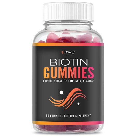 Havasu Nutrition High Potency Biotin Gummies - Natural Hair, Skin, Nail and Metabolism - 5000 mcg, Premium, Non-GMO, Pectin-Based, 90 Gummies