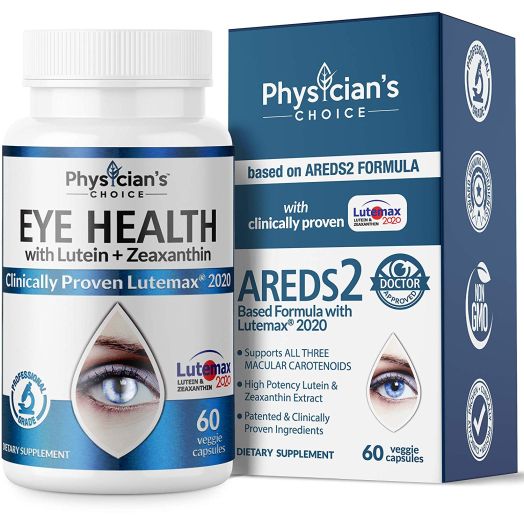 Areds 2 Eye Vitamins [Clinically Proven] Lutein and Zeaxanthin Supplement Lutemax 2020; Supports Eye Strain, Dry Eye, Eye and Vision Health, 2 Award Winning Eye Ingredients Plus Bilberry Extract