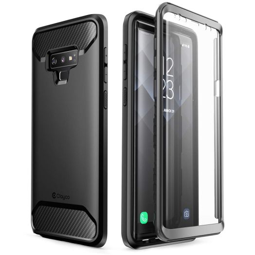 Samsung Galaxy Note 9 Case, Clayco [Xenon Series] Full-body Rugged Case with Built-in 3D Curved Screen Protector for Samsung Galaxy Note 9 (2018 Release) (Black)
