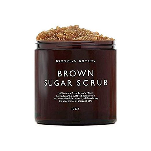 Brown Sugar Body Scrub - Exfoliating Face Scrub and Body Scrub for Cellulite, Stretch Marks, Acne, and Varicose Veins, 10 oz - Brooklyn Botany