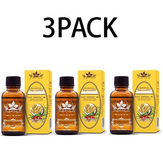 Ownest 3 Pack Ginger Massage Oil,100% Pure Natural Lymphatic Drainage Ginger Oil,SPA Massage Oils,Repelling Cold and Relaxing Active Oil-30ml