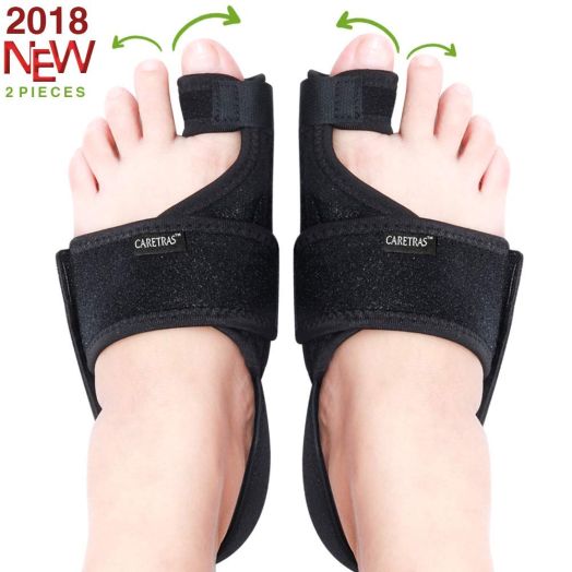 CARETRAS Bunion Corrector, Orthopedic Bunion Splint, Big Toe Separator Pain Relief, Non-Surgical Hallux Valgus Correction, Hammer Toe Straightener, Day Night Support for Women Men, Anti-Slide Design