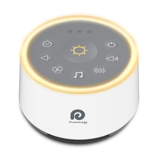 Dreamegg D1 White Noise Sound Machine with Baby Soothing Night Light, High Fidelity Fan Sound, Relaxing Nature Sounds.Portable for Travel, Office; Timer and Memory Function; Sleep Therapy