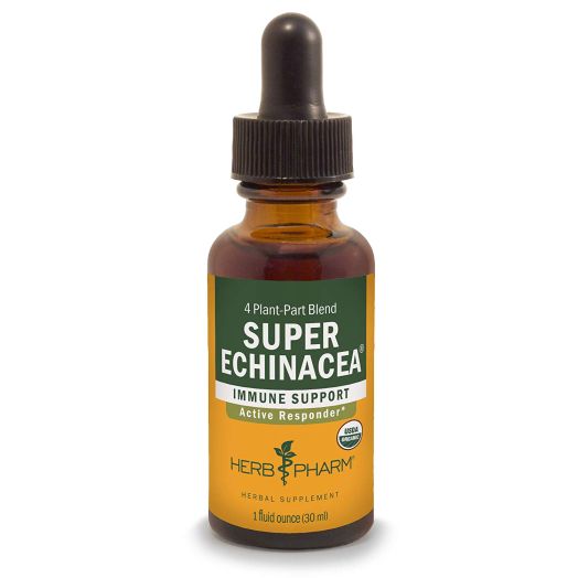 Herb Pharm Certified Organic Super Echinacea Liquid Extract for Active Immune System Support - 1 Ounce