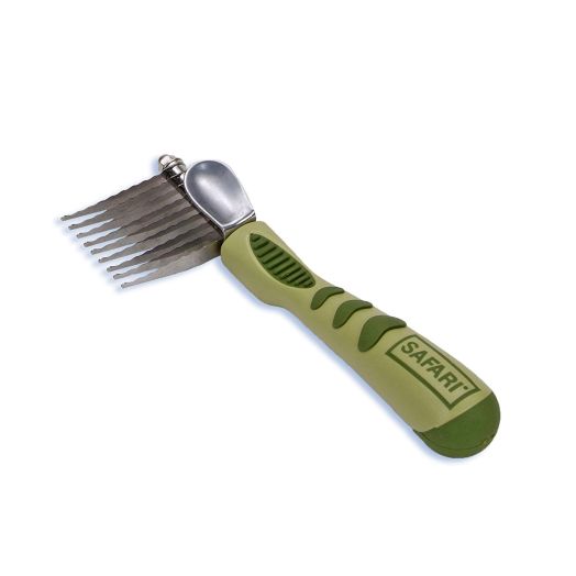 Safari Dog De-Matting Comb, One Size, Dog Comb, Dematting Tool for Dogs, Dog Detangler, Dog Grooming Tools, Dog Brushes for Grooming, Pet Grooming, Comfort Grip Handle