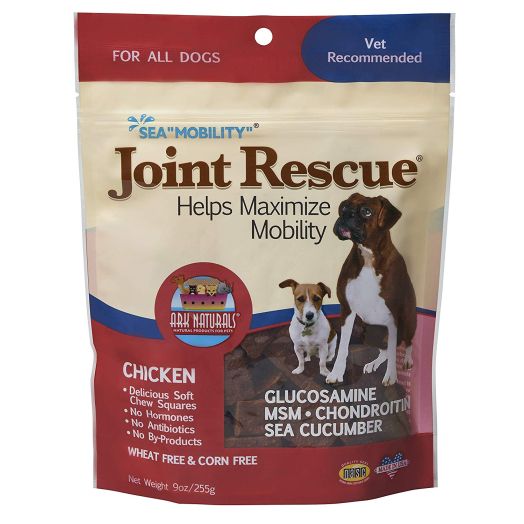 Ark Naturals Sea Mobility Joint Rescue Chews, Increase Flexibility, Mobility and Joint Comfort, Vet Recommended for All Dog Breeds, 500 mg Glucosamine, 9 oz. Bag