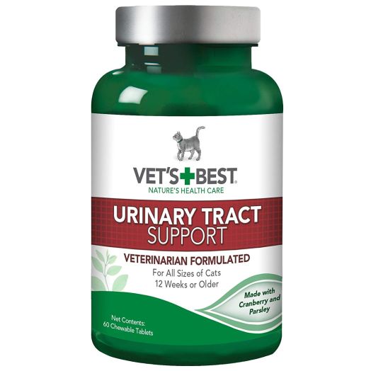 Vet's Best Feline Urinary Tract Support Cat Supplements, 60 Chewable Tablets