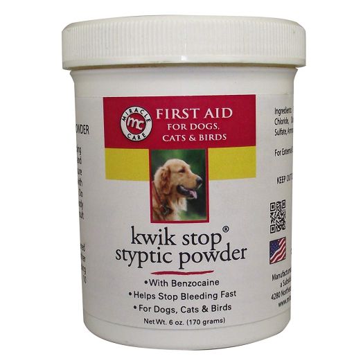 Miracle Care 423636 Kwik-Stop Styptic Powder 6 Ounce Resealable Tub