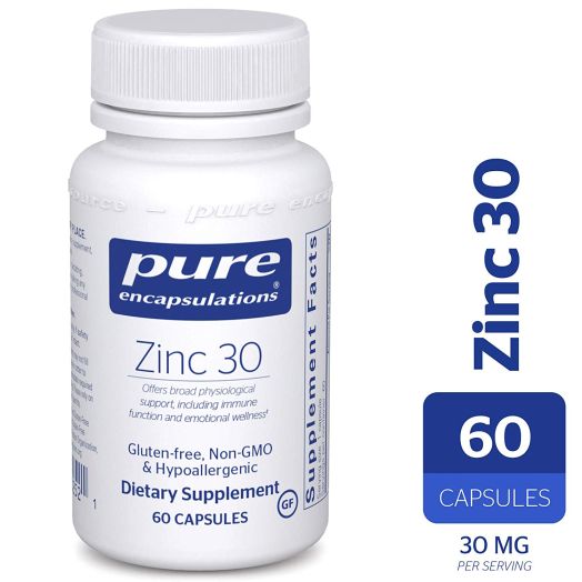Pure Encapsulations - Zinc 30 - Zinc Picolinate (30 mg.) Highly Absorbable Hypoallergenic Supplement for Immune Support* - 60 Capsules