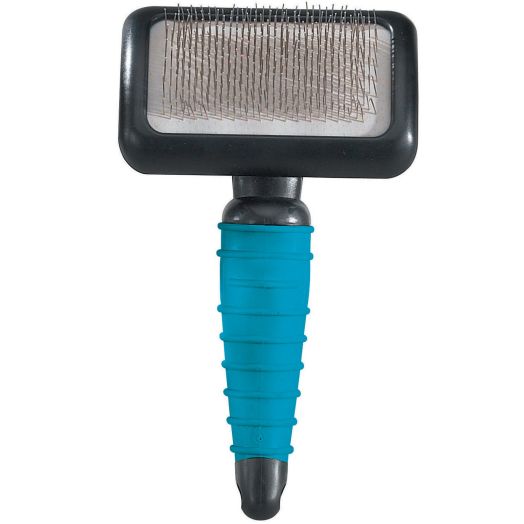 Master Grooming Tools Stainless Steel and Rubber Ergonomic Pet Slicker Brush, Extra Small