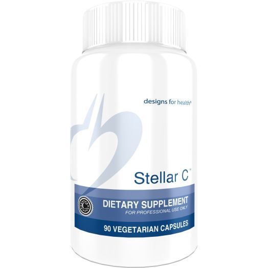 Designs for Health Vitamin C + Bioflavonoid Capsules - Stellar C, 600mg Vitamin C + 200mg Bioflavonoids for Immune Support (90 Capsules)