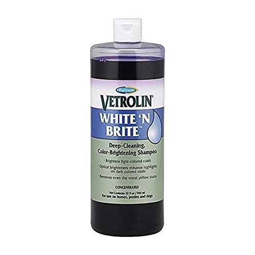 Farnam Vetrolin White N' Brite, Deep cleaning and Color Brightening Shampoo for Horses, 32 ounce