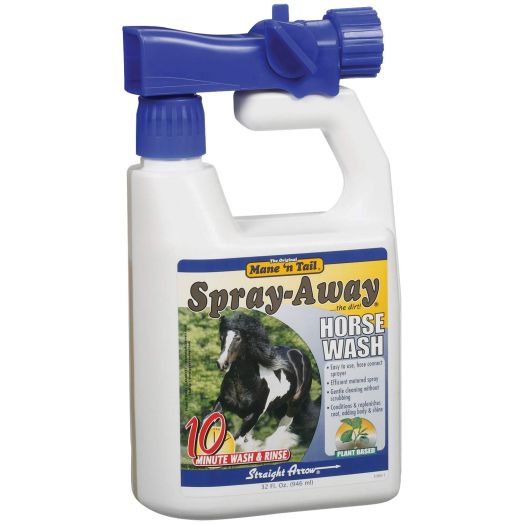 Mane n Tail Spray Away Plant Based No Bucket Needed Horse Wash 32 Ounce