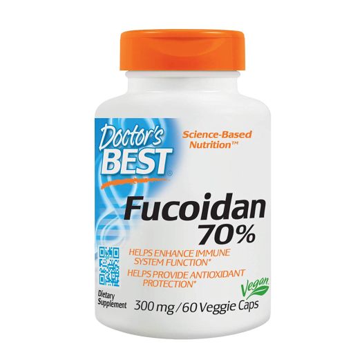 Doctor's Best Fucoidan 70%, Non-GMO, Vegan, Gluten Free, 60 Veggie Caps