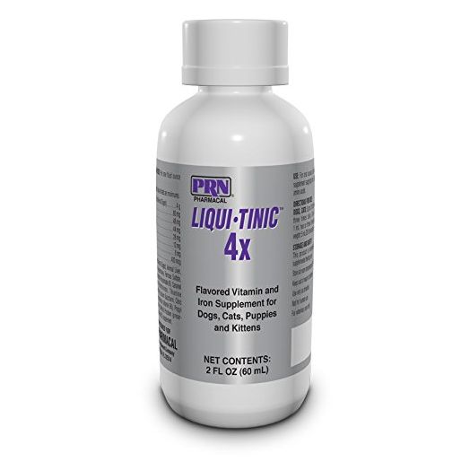Liqui-Tinic 4x Flavored Vitamin and Iron Supplement for Dogs, Cats, Puppies and Kittens, 2 oz.