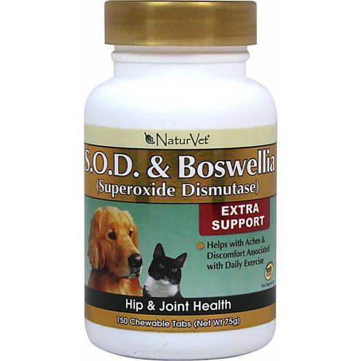 NaturVet 150 Count S.O.D. and Boswellia Tablets for Dogs