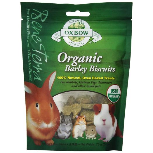 Oxbow Animal Health Barley Biscuits Bene Terra Organic Food and Treats, 2.65-Ounce