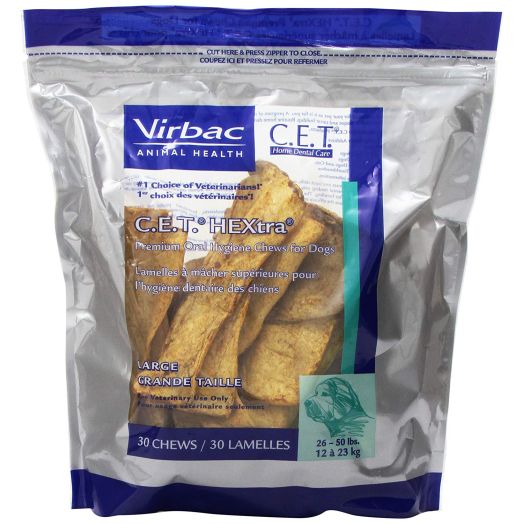 Virbac C.E.T. HEXtra Premium Oral Hygiene Chews (Packaging May Vary)