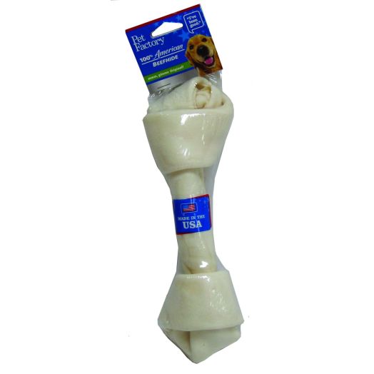 PET FACTORY USA Rawhide Chew Bones for Dogs 9-10 Inch