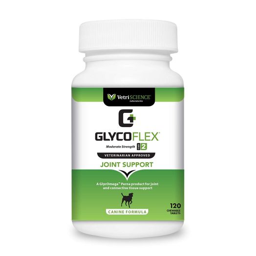VetriScience Laboratories - GlycoFlex 2, Hip and Joint Supplement for Dogs, 120 Chewable Tablets