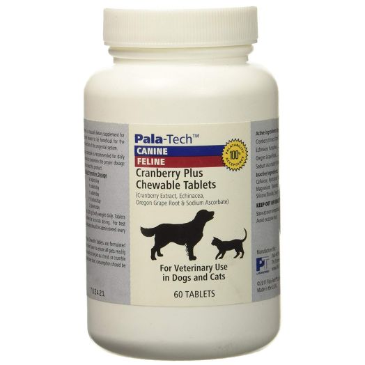 Pala-Tech Cranberry Plus 60 Chewable Tablets for Dogs and Cats