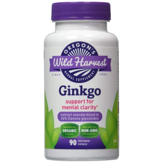 Oregon's Wild Harvest Ginkgo Organic Herbal Supplement, 90 Count