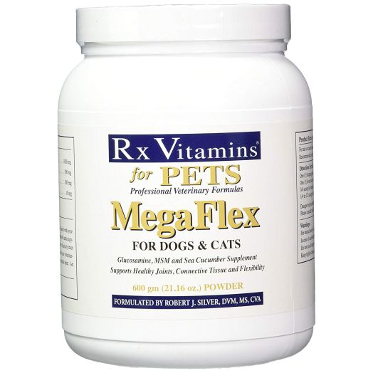 Rx Vitamins for Pets MegaFlex for Dogs and Cats - Glucosamine and MSM - Supports Joints Tissue and Flexibility - 600g Powder