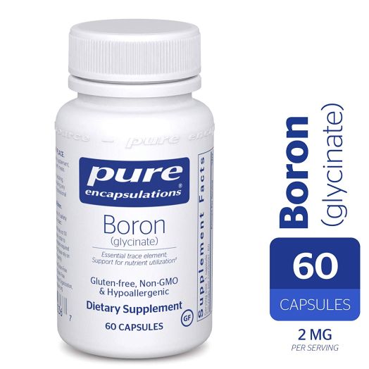 Pure Encapsulations - Boron (Glycinate) - Hypoallergenic Supplement for Healthy Nutrient and Hormone Utilization* - 60 Capsules