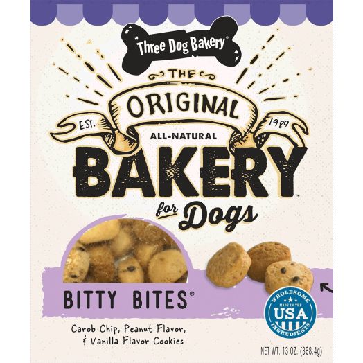 Three Dog Bakery Cookies, Assorted Flavors, Baked Dog Treats