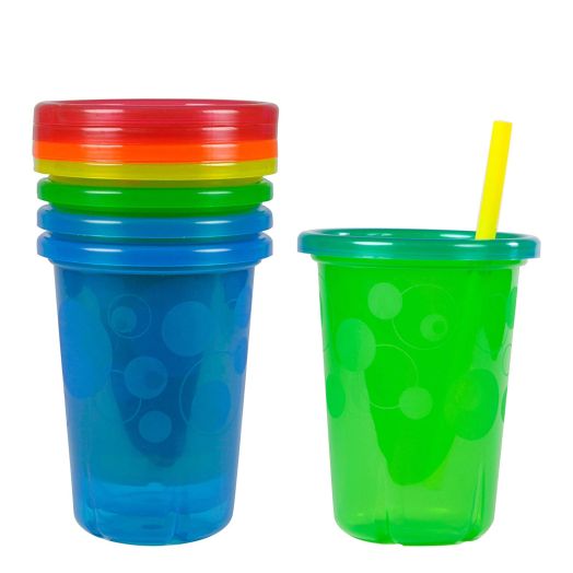 The First Years Take and Toss Spill-Proof Straw Cups 10oz, 4pk (Colors May Vary)