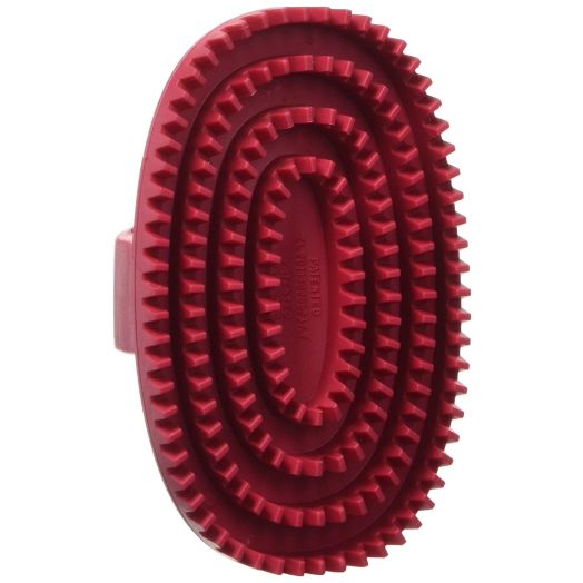 Le Salon Essentials Rubber Curry Grooming Brush with Loop Handle