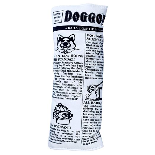 Pet Qwerks Plush Krinkle and Squeak Newspaper Interactive Dog Toy, Made with 3 SQUEAKERS!