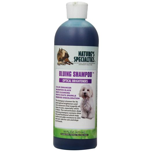 Nature's Specialties Bluing Pet Shampoo with Optical Brighteners, 16-Ounce