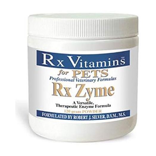 Rx Vitamins for Pets Rx Zyme for Dogs and Cats - Help Gastrointestinal Discomfort - Add to Food - 120g Powder