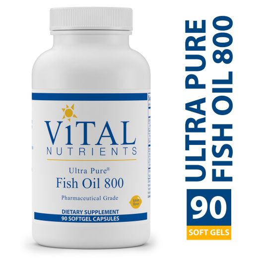 Vital Nutrients Ultra Pure Fish Oil 800, Hi-Potency Wild Caught, EPA and DHA