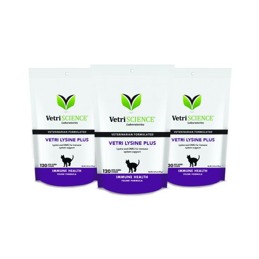 VetriScience Laboratories - Vetri Lysine Plus, 120 Bite Sized Chews, 3 Pack