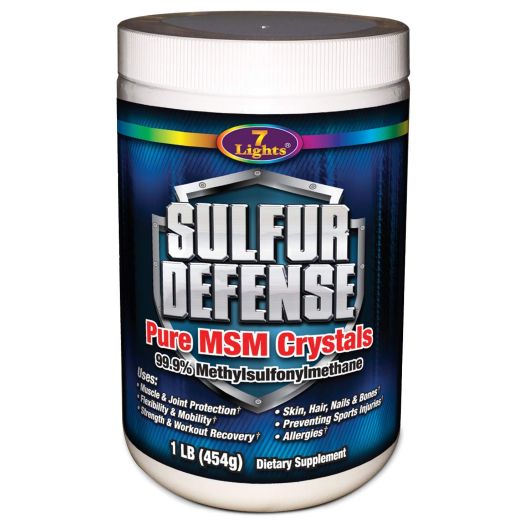 7 Lights Sulfur Defense MSM Powder, Pure 99.9% Methylsulfonylmethane Crystals, 1 Pound